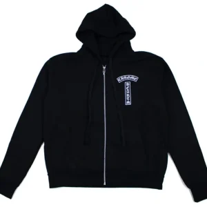 Chrome Hearts floral logo zip-up hoodie Black size large