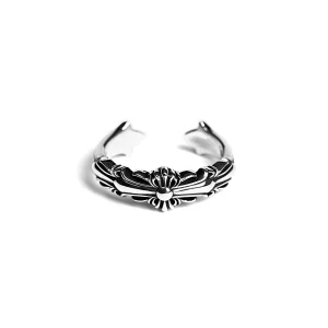 Baby Double Floral Cross Ring - Chrome Hearts