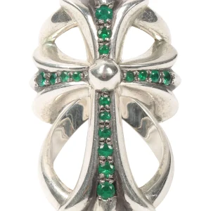 Chrome Hearts Emerald Infinity Cross Ring