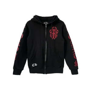 chrome hearts with red dagger hoodie