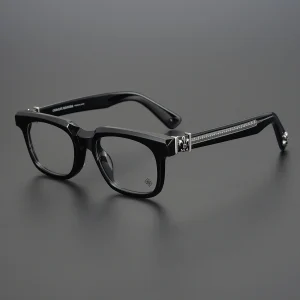 black chrome heart glasses