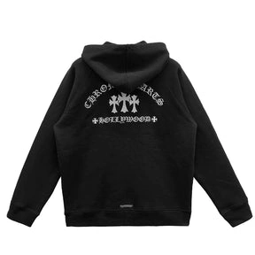 black chrome heart hoodie
