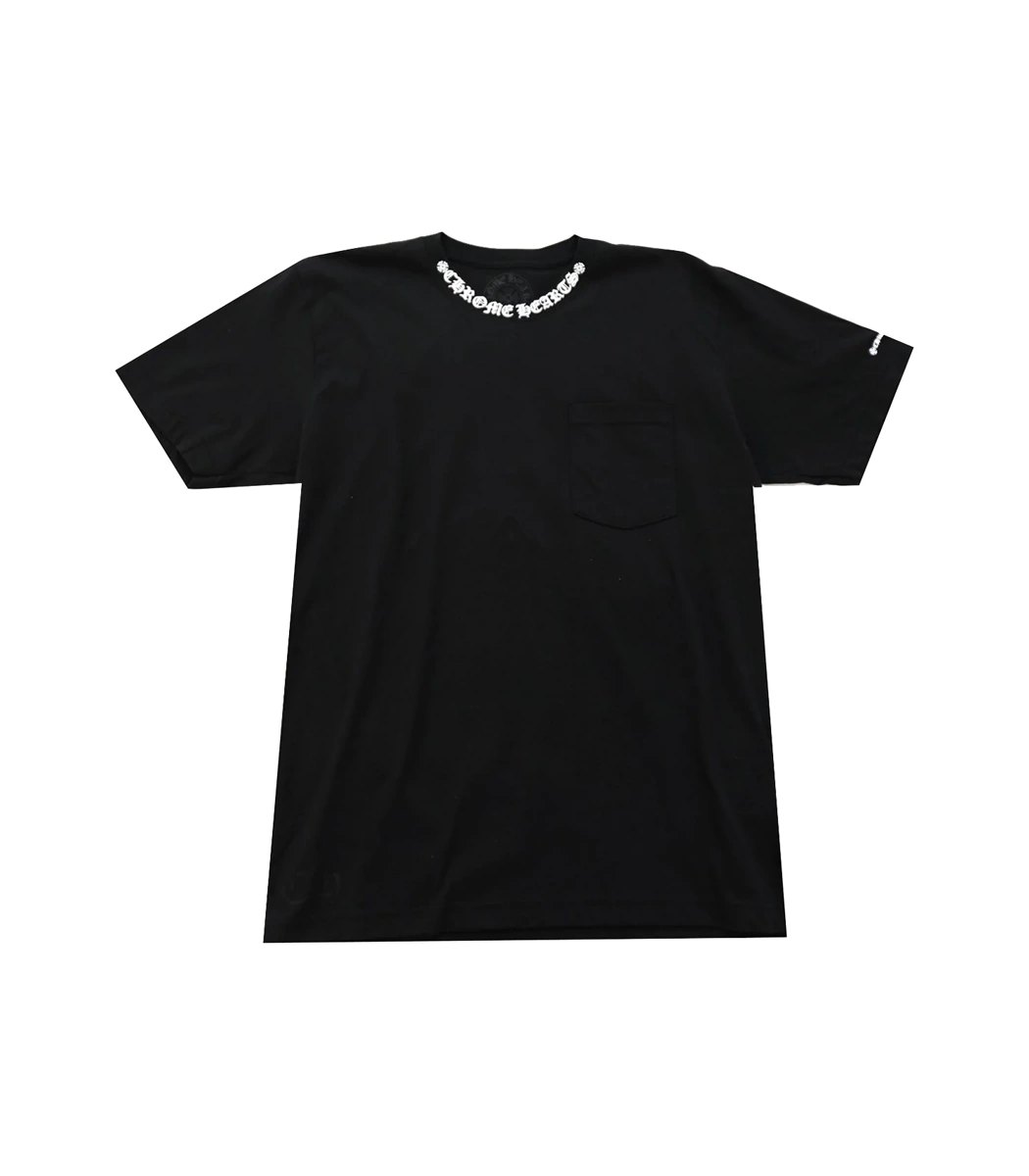 CH Neck Letters Short Sleeve T Shirt CH Neck Letters Short Sleeve T Shirt