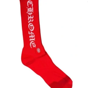 red chrome heart socks