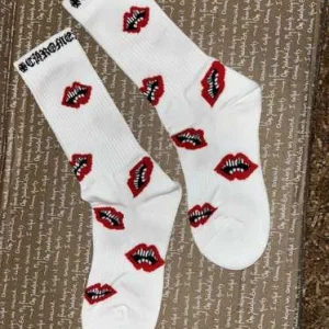 chrome heart socks white