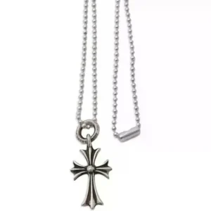 Chrome Hearts Cross Pendant Necklace In Silver