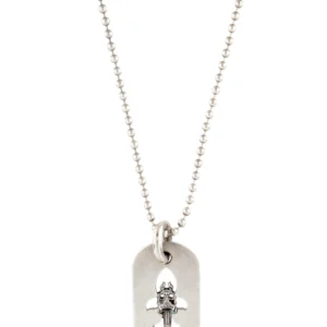 Chrome Hearts Dagger Dog Tag Pendant Necklace