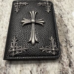 Chrome Hearts Black Cross Accent Men's Bifold Wallet