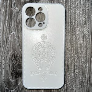 White Chrome Hearts iphone case